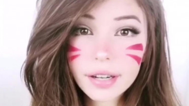 Cutest woman ever? Belle Delphine D.Va cosplay ahegao face
